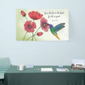 Religiöses Denken an Ihre Blume mit Hummingbird Banner (Messeveranstaltung)