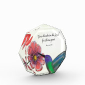 Religiöses Denken an Ihre Blume mit Hummingbird Fotoblock (Links)