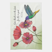 Religiöses Denken an Ihre Blume mit Hummingbird Geschirrtuch (Vertikal)