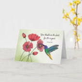 Religiöses Denken an Ihre Blume mit Hummingbird Karte (Gelbe Blume)