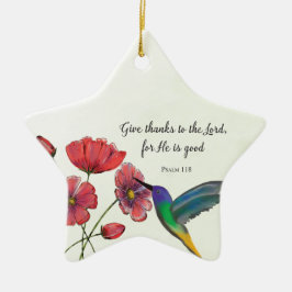 Religiöses Denken an Ihre Blume mit Hummingbird Keramik Ornament