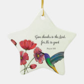 Religiöses Denken an Ihre Blume mit Hummingbird Keramik Ornament (Hinten)