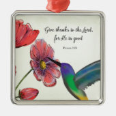 Religiöses Denken an Ihre Blume mit Hummingbird Ornament Aus Metall (Vorne)