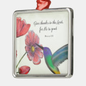 Religiöses Denken an Ihre Blume mit Hummingbird Ornament Aus Metall (Links)