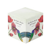 Religiöses Denken an Ihre Blume mit Hummingbird Würfel (Vorderseite Schrägansicht)