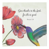 Religiöses Denken an Ihre Blume mit Hummingbird Würfel (Vorderseite)