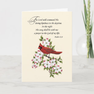 Religiöses Denken Sie an Ihren Kardinal zum blühen Karte