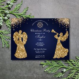 Religiöses Engel Weihnachts-Familienessen Party Einladung