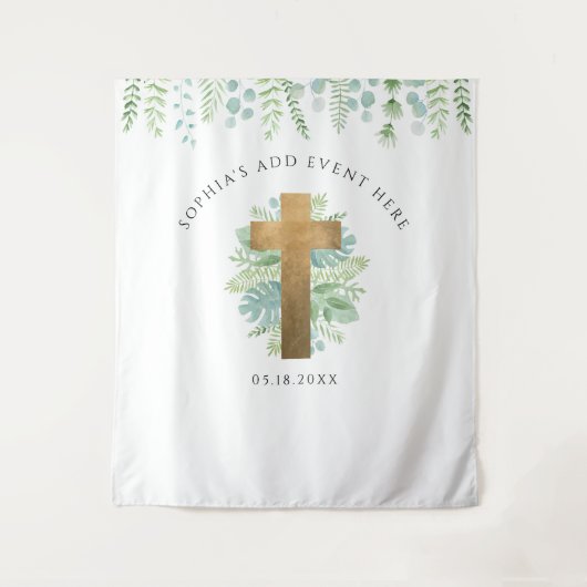 Religiöses Ereignis, elegantes Foto im Grünen Wandteppich (Vorderseite)