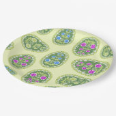 Religiöses Event-Yellow Oaster Eggs Muster Pappteller (Schrägansicht)