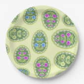 Religiöses Event-Yellow Oaster Eggs Muster Pappteller (Vorderseite)