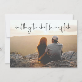 Religiöses Foto Save the Date Karte KJV Verse