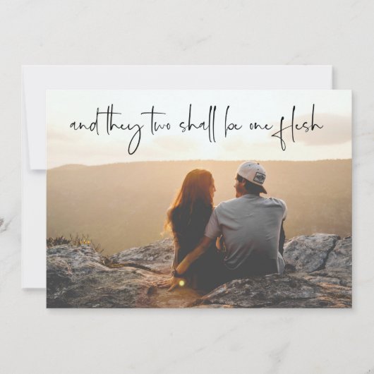 Religiöses Foto Save the Date Karte KJV Verse (Vorderseite)