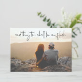 Religiöses Foto Save the Date Karte KJV Verse (Stehend Vorderseite)