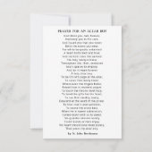 Religiöses Gebet für den Altar Boy katholische  Einladung (Rückseite)