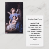 Religiöses Gebet zu Ihrem Wächter Angel Heilige Ka Platzkarte (Vorne/Hinten)