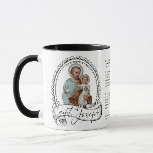 Religiöses Gebet zum Schutz des hl. Josef Vintage Tasse
