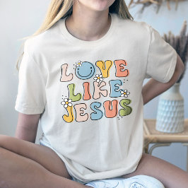 Religiöses Geschenk, Blume Shirt, Liebe wie Jesus T-Shirt