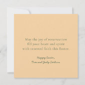 Religiöses glückliches Osterfarbenkreuz Karte (Rückseite)