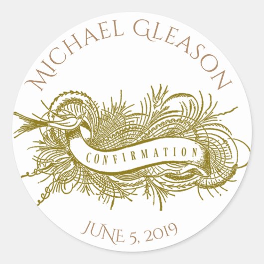 Religiöses Gold-Opfer Runder Aufkleber (Vorderseite)