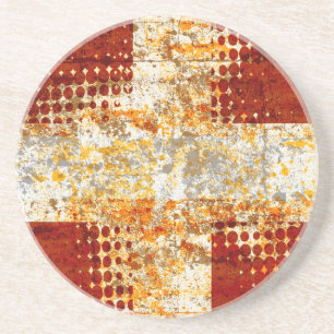 Religiöses Halbtonkreuz Sandstein Untersetzer
