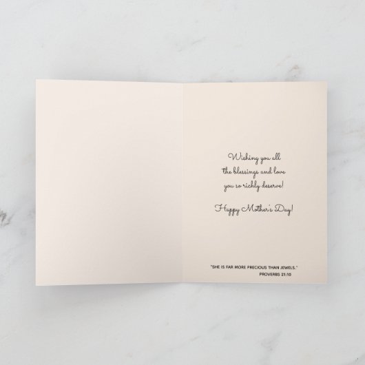 Religiöses heiliges Abendmahl Karte (Innenseite)