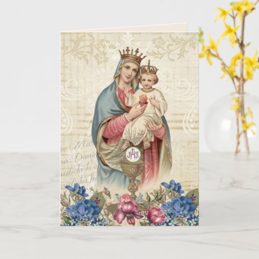 Religiöses heiliges Abendmahl Karte (Gelbe Blume)