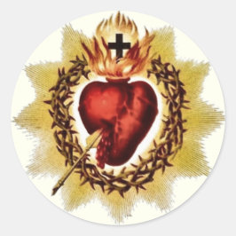 Religiöses Heiliges Herz Jesu Katholisch Runder Aufkleber