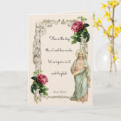 Religiöses Heiliges Herz Jesu Vintag Karte (Gelbe Blume)