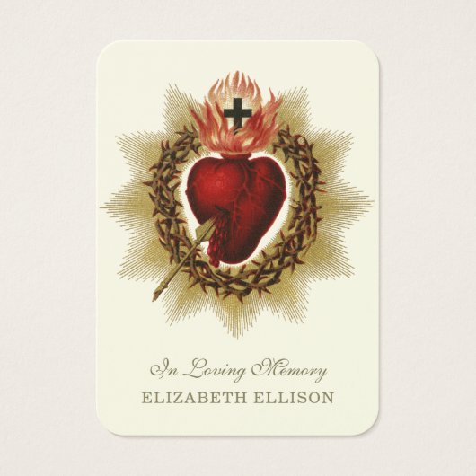 Religiöses Heiliges Herz Jesus Bestattungskarte (Vorderseite)
