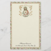 Religiöses Heiliges Herz Jesus Vintage Rose (Vorderseite)