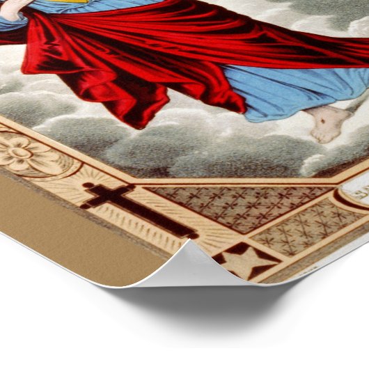 Religiöses Heiliges Herz-von-Jesus-Bild Poster (Ecke)