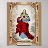 Religiöses Heiliges Herz-von-Jesus-Bild Poster (Vorne)