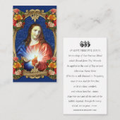 Religiöses Heiliges Herzgebet für abgegebenes Soul Platzkarte (Vorne/Hinten)