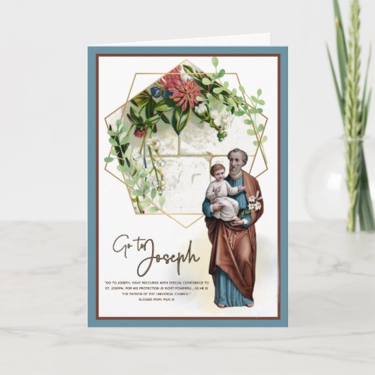 Religiöses Jahr des heiligen Joseph-Kindes Jesus k Karte (Vorderseite)