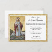 Religiöses katholisches Beileid Jesus Beerdigung Dankeskarte (Vorne/Hinten)