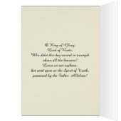 Religiöses katholisches Fest der Besteigung von (Innen (Links))