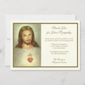 Religiöses katholisches Heiliges Herz Jesus Beilei Dankeskarte (Vorderseite)