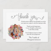 Religiöses katholisches Jungfrau-Mary-Beileid Dankeskarte (Vorne/Hinten)