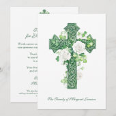 Religiöses, katholisches keltisches Cross-Beileid Dankeskarte (Vorne/Hinten)