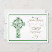 Religiöses, katholisches keltisches Cross-Beileid Dankeskarte (Vorderseite)