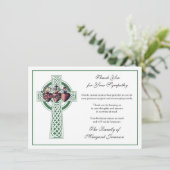 Religiöses, katholisches keltisches Cross-Beileid Dankeskarte (Stehend Vorderseite)