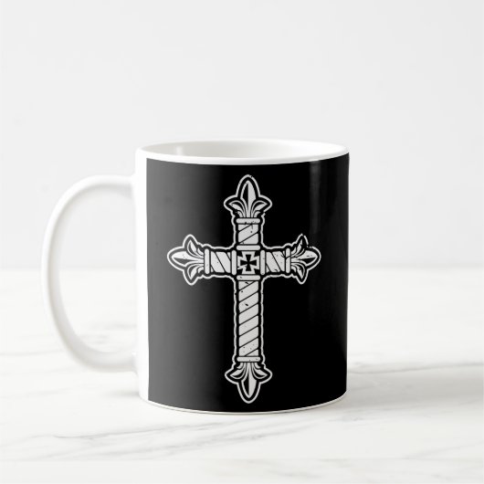 Religiöses katholisches Kreuz Christlich Kaffeetasse (Links)