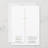 Religiöses, katholisches Script-Taufen-Foto Einladung (Vorderseite)