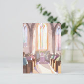 Religiöses Kirchenwasser | Holiday Prayer Postkarte (Stehend Vorderseite)