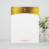 Religiöses Kreuz | Christlich Briefkopf (Stehend Vorderseite)