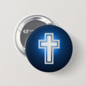 Religiöses Kreuz | christlich Button (Vorne & Hinten)