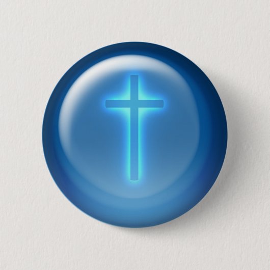 Religiöses Kreuz | Christlich Button (Vorderseite)