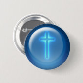 Religiöses Kreuz | Christlich Button (Vorne & Hinten)