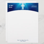 Religiöses Kreuz des Christentums-| Briefbogen (Vorne/Hinten)